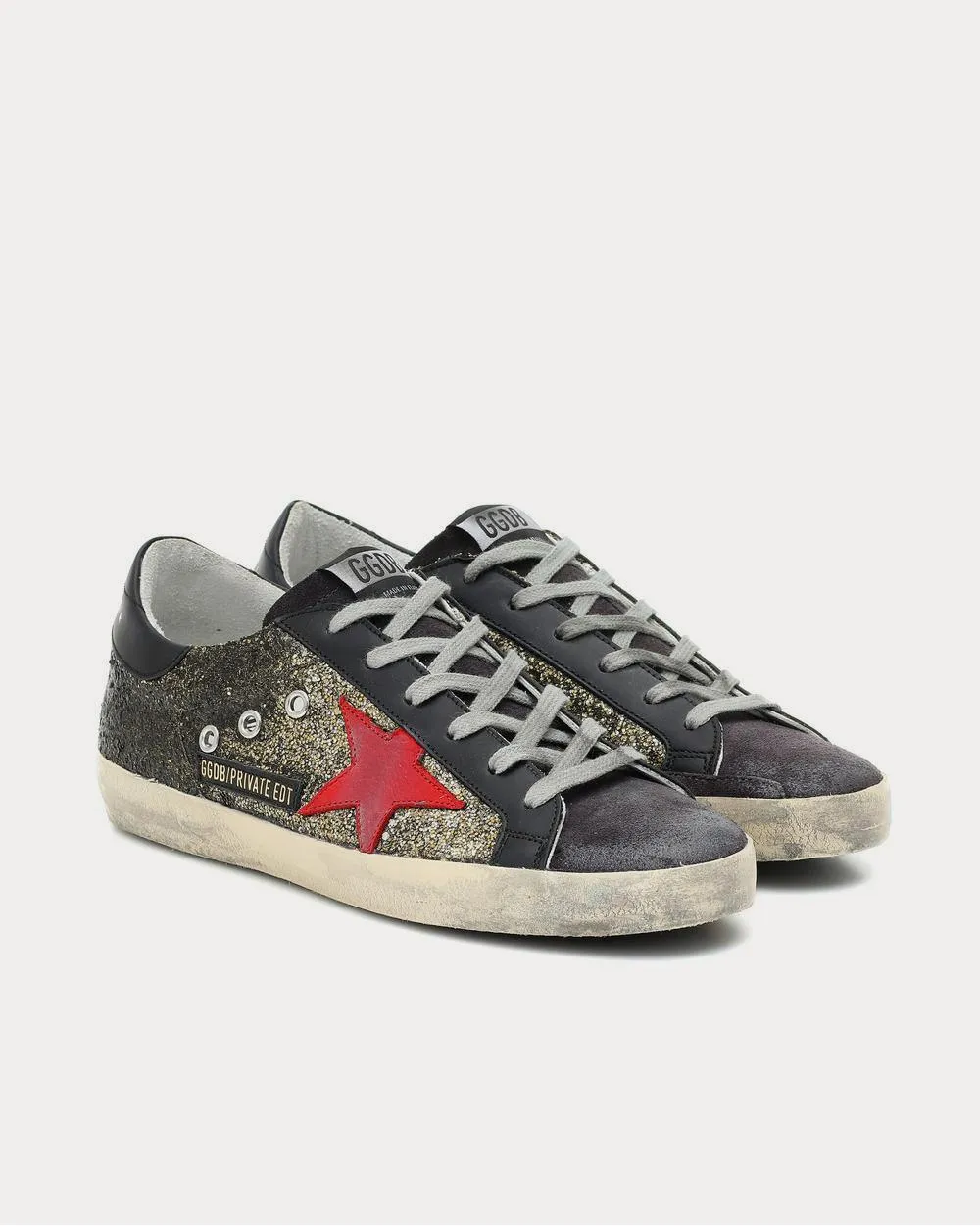 Superstar Black Glitter Low Top Sneakers