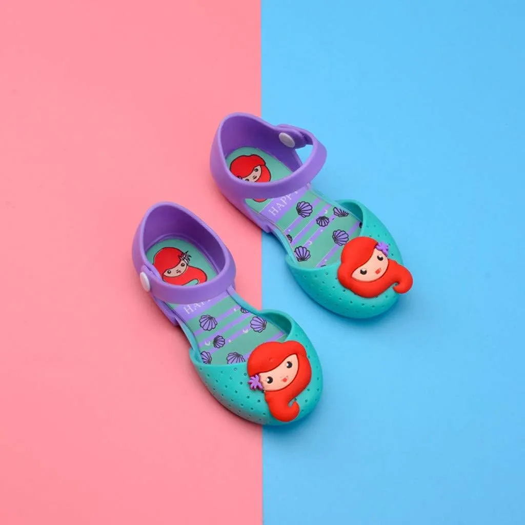 Toddler Infant Kids Baby Girls Cartoon Casual Princess Cute Jelly Shoes Sandals Girls Water Shoes