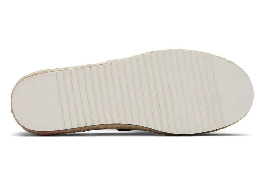TOMS Womens Alpargata Platform Espadrille - Black