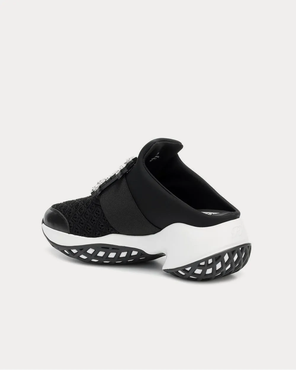 Viv' Run Strass Buckle Black Slip On Sneakers