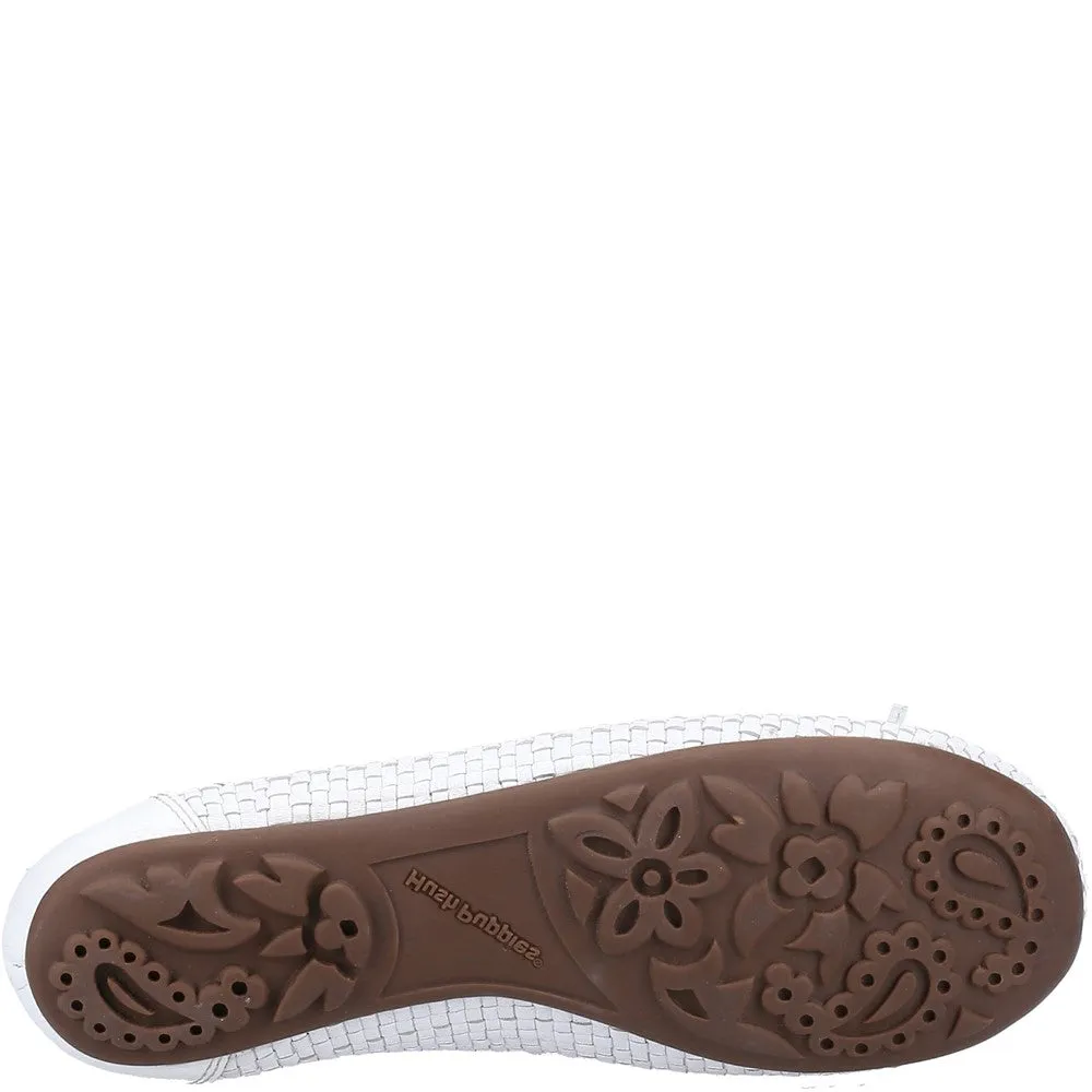 White Janelle Woven Ballerinas